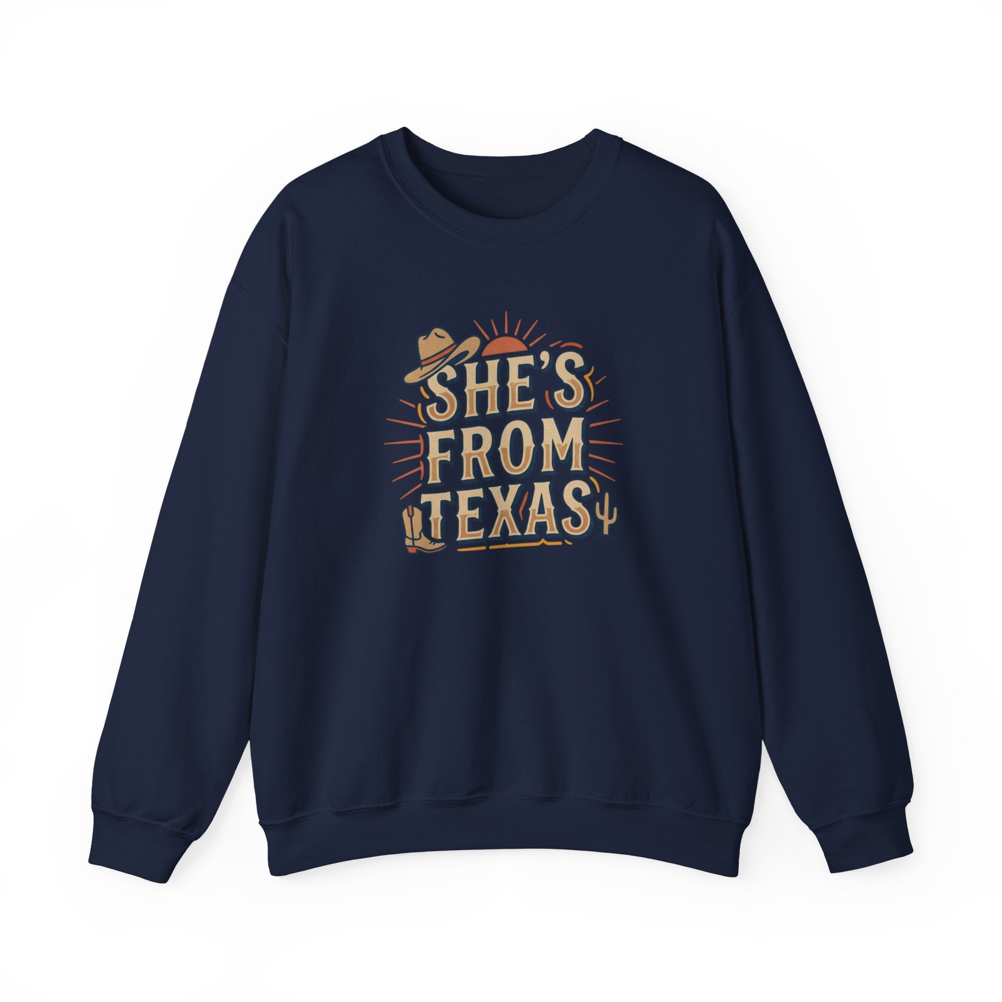 She’s From Texas Sweatshirt | Lone Star, Southern Cowgirl Pride