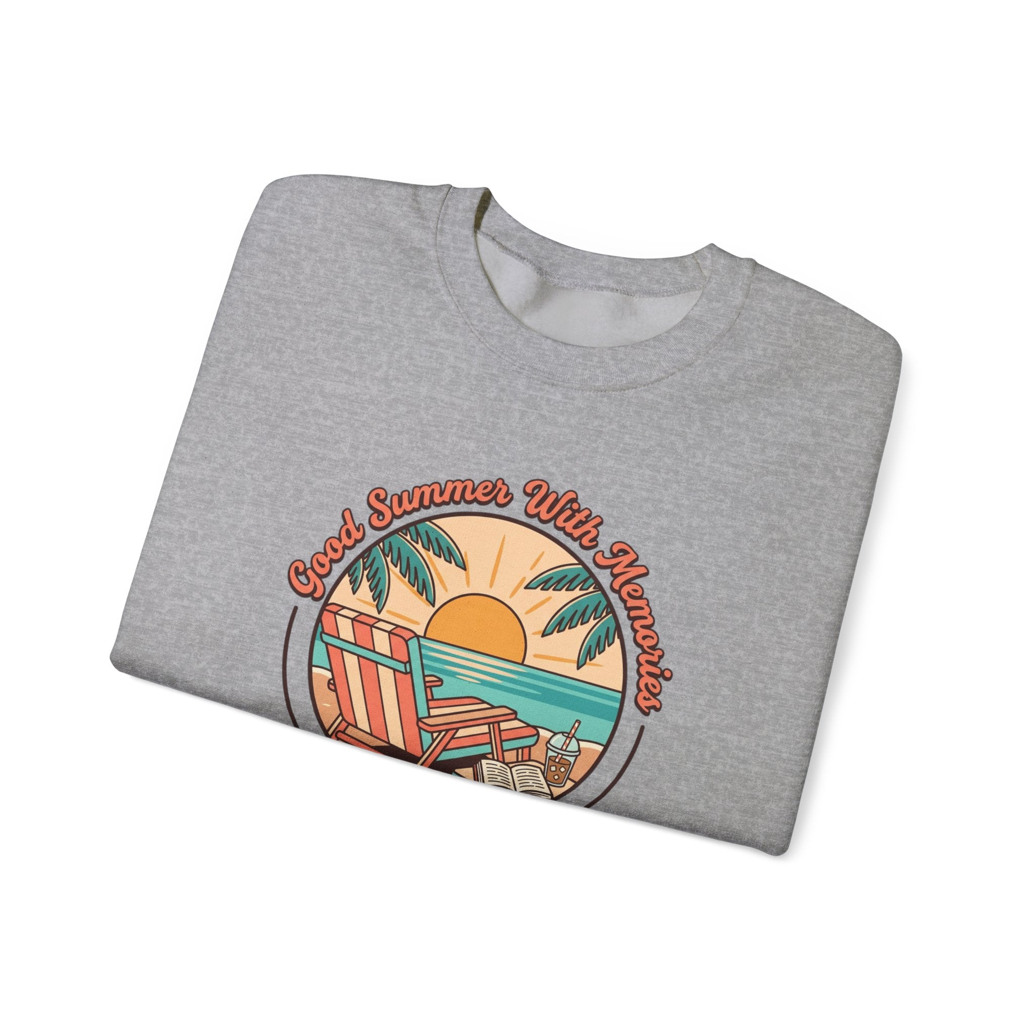 Golden Hour Beach Sunset Crewneck Sweatshirt | summer aesthetic, coastal vibes