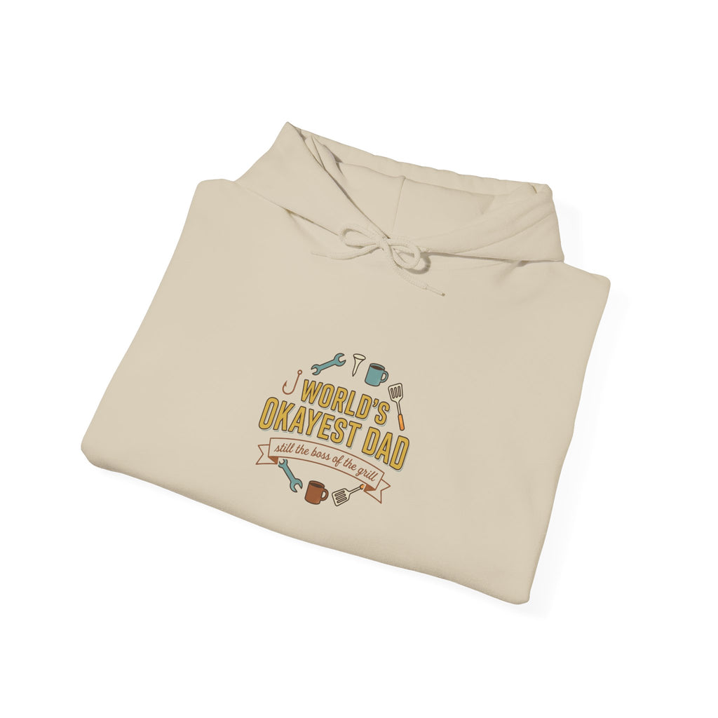 World's Okayest Dad Hoodie | Father's Day, Retro Outdoorsy, Sarcastic