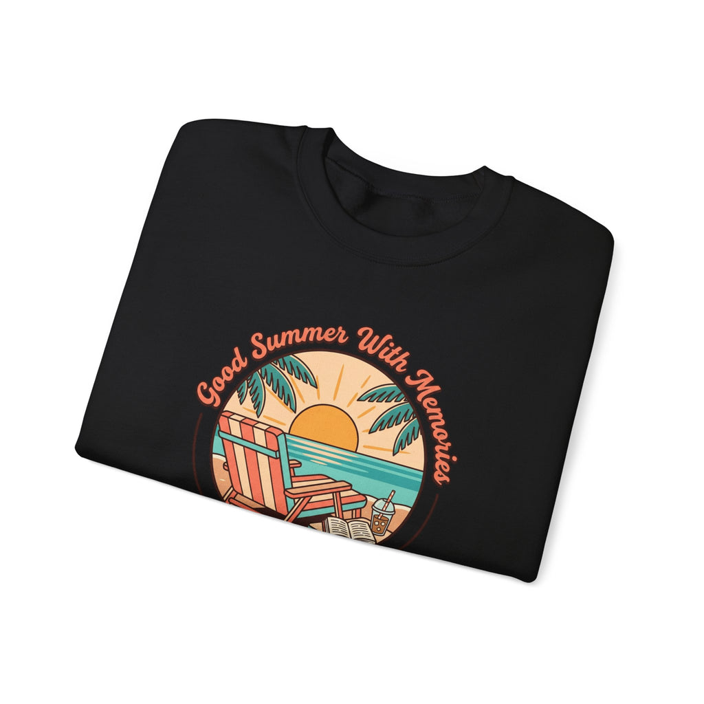 Golden Hour Beach Sunset Crewneck Sweatshirt | summer aesthetic, coastal vibes