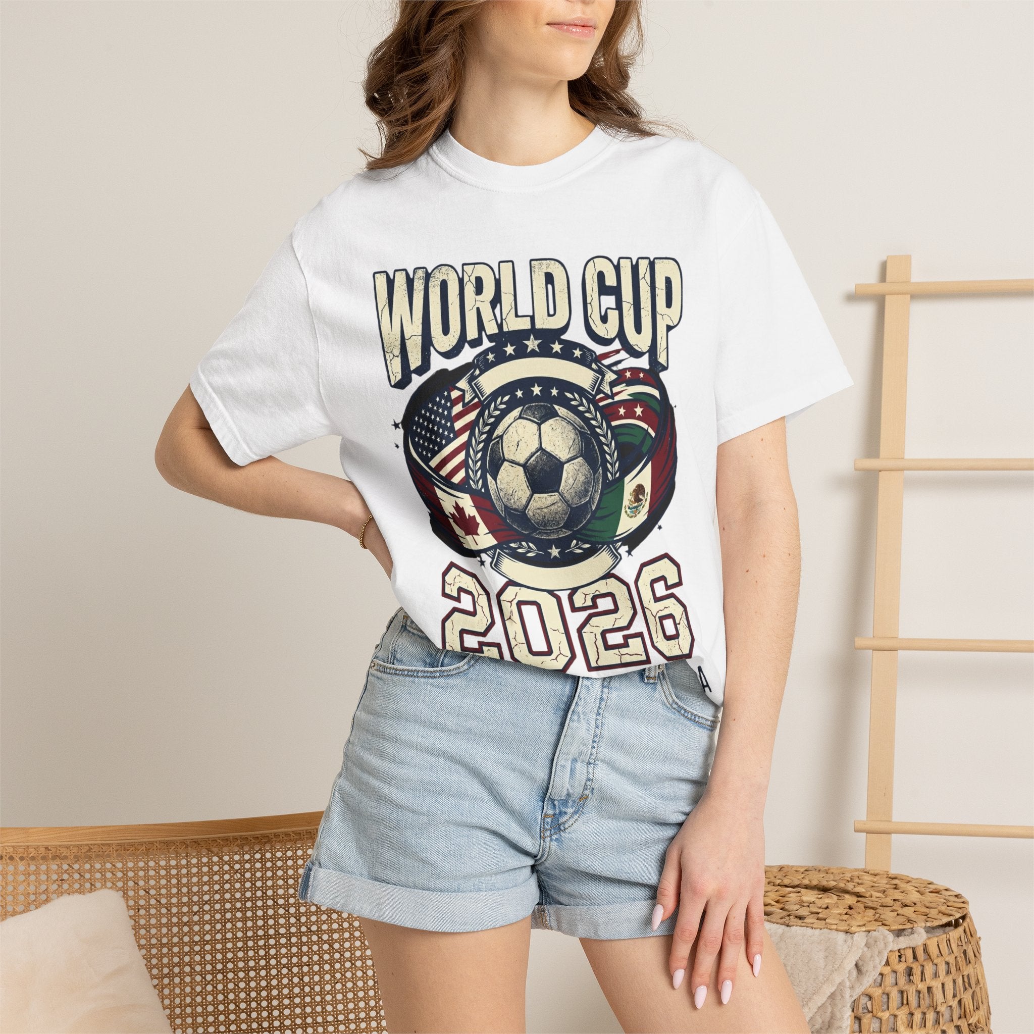 World Cup 2026 Soccer T-Shirt – USA Mexico Canada Retro Football Tee