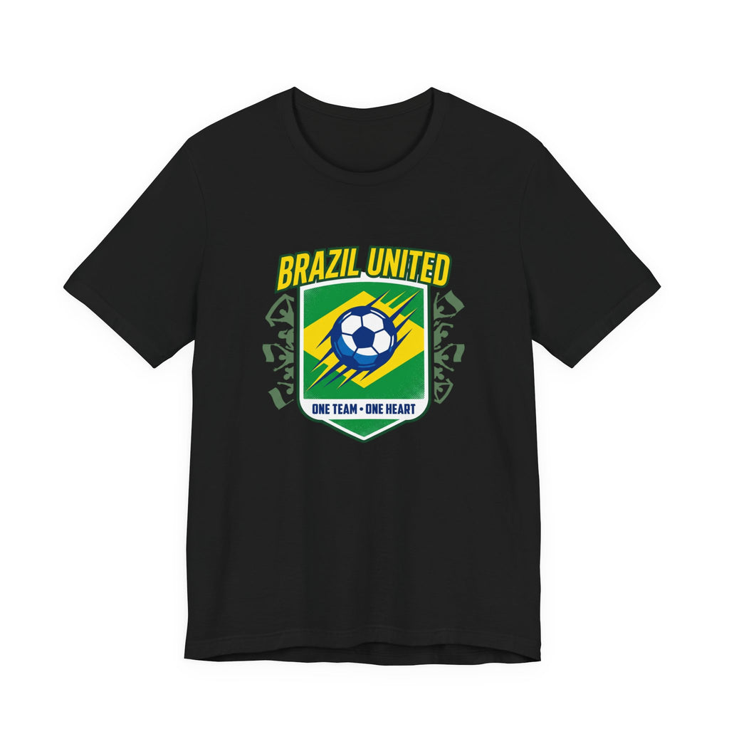 Brazil United Soccer Shield Tee | country pride, retro soccer