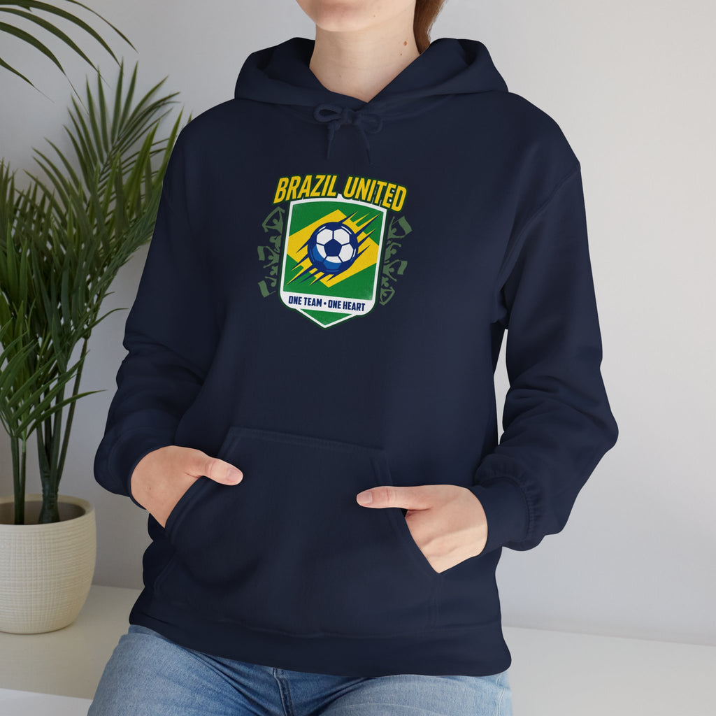 Brazil United Crest Hoodie | country pride, retro soccer
