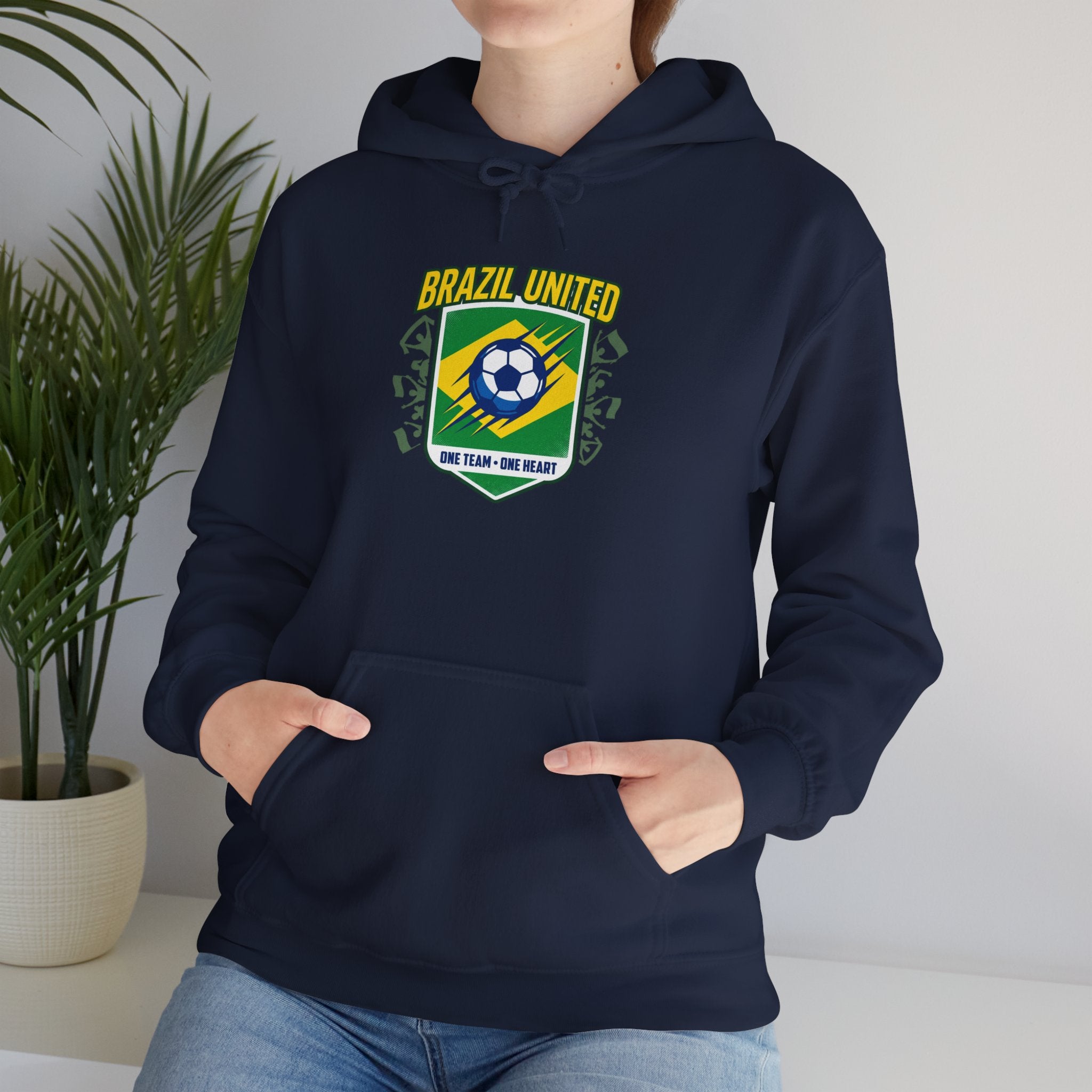 Brazil United Crest Hoodie | country pride, retro soccer