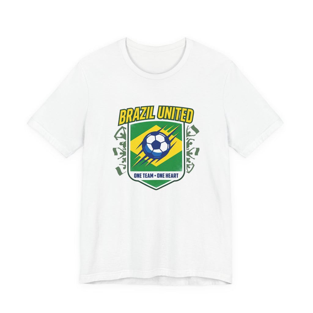 Brazil United Soccer Shield Tee | country pride, retro soccer