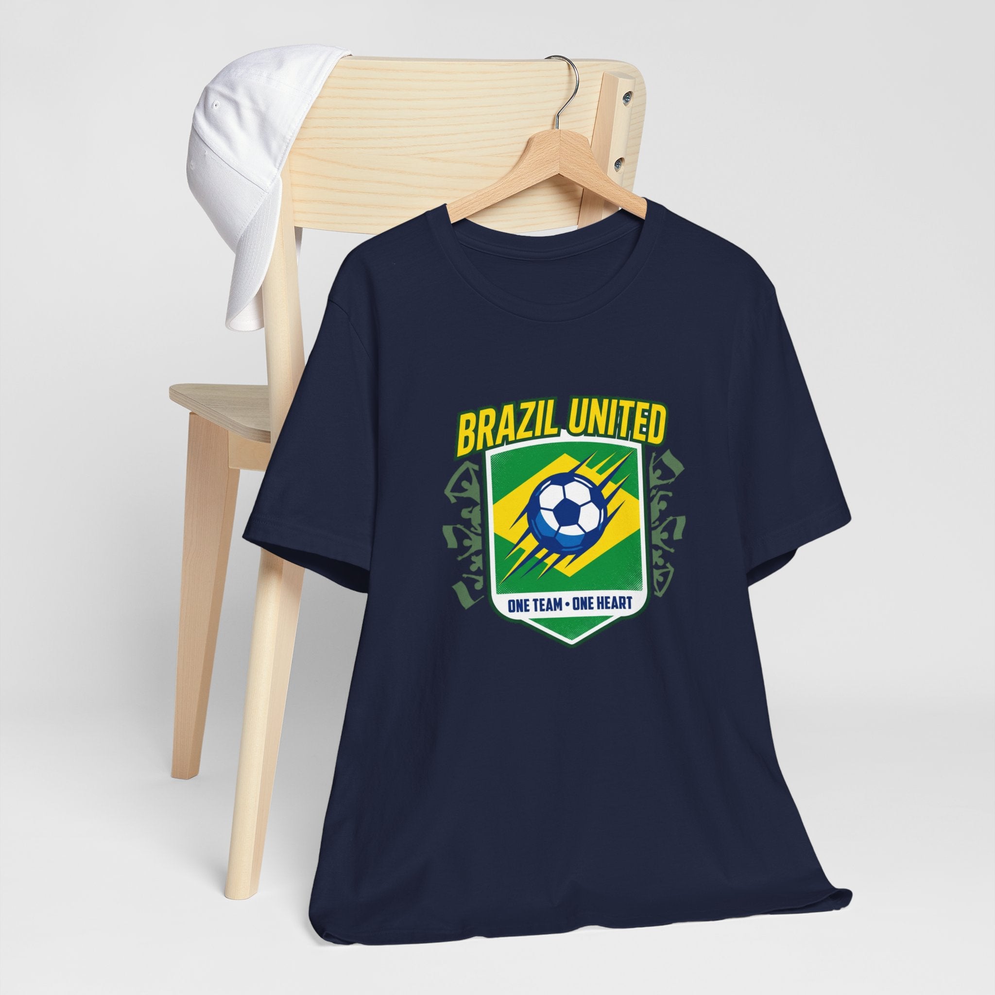 Brazil United Soccer Shield Tee | country pride, retro soccer