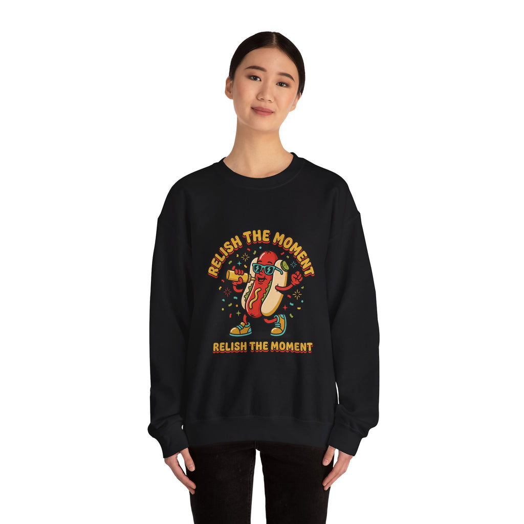 Relish the Moment Hot Dog Sweatshirt | BBQ, Fourth of July, Hot Dog Jokes, Patriotic