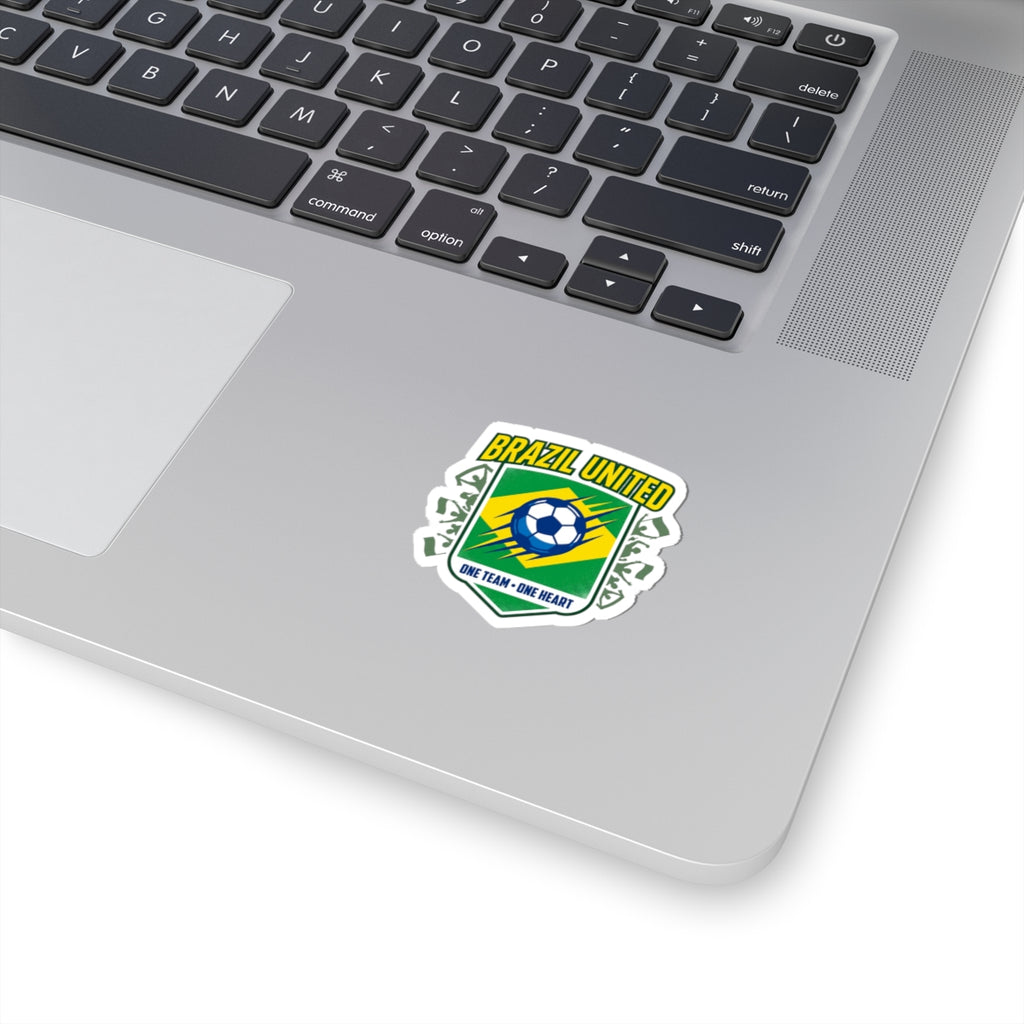 Brazil United Soccer Crest Kiss-Cut Stickers | Country Pride, Retro Soccer