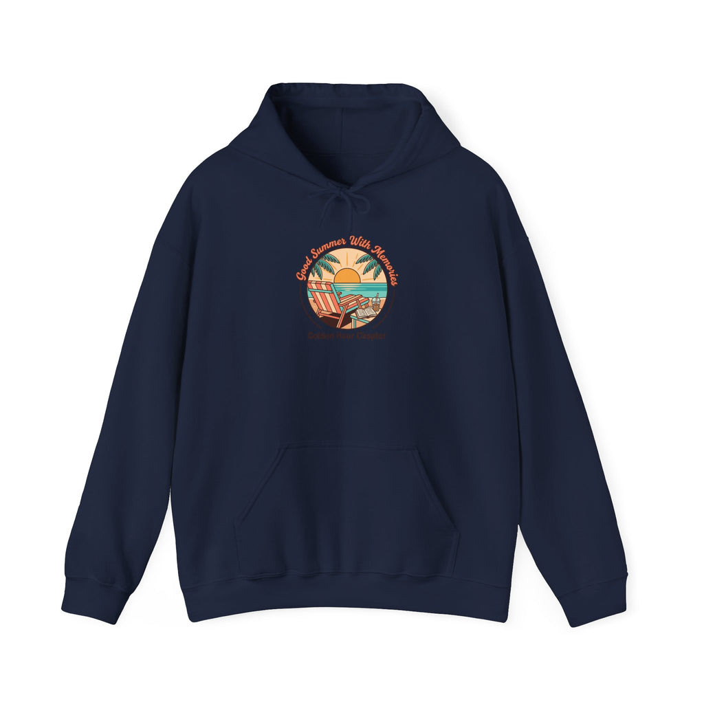 Sunny Coastal Sunset Hoodie | summer aesthetic, retro pastel