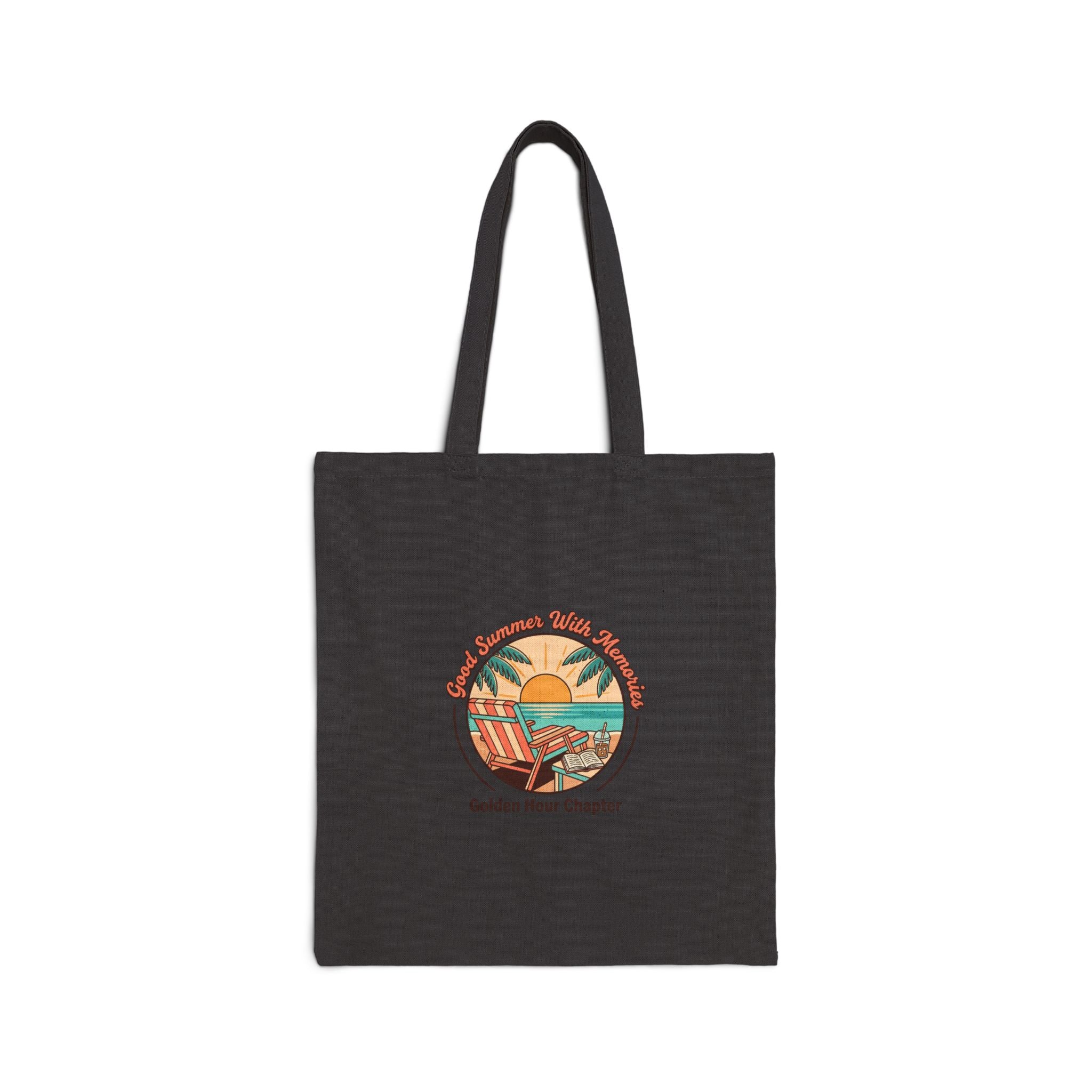 Sunset Coastal Illustration Tote | summer aesthetic, pastel retro