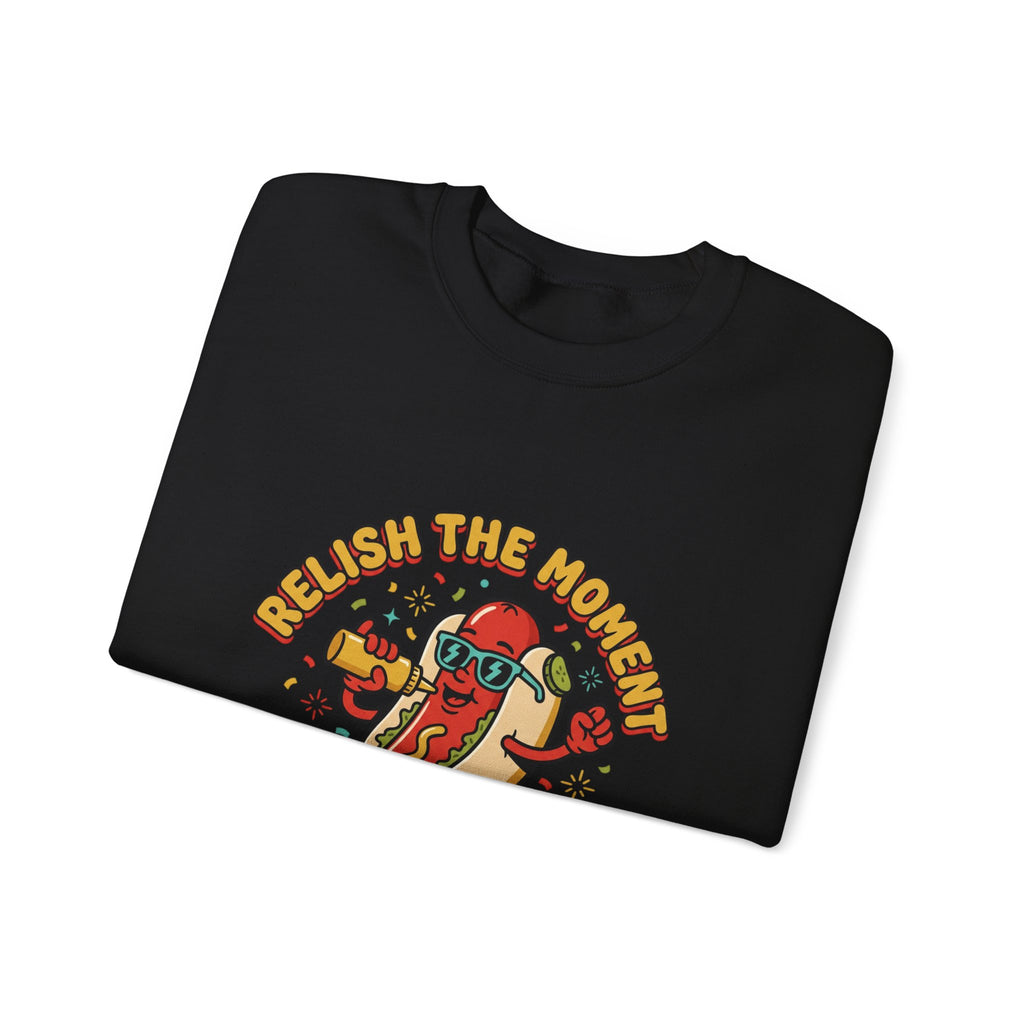 Relish the Moment Hot Dog Sweatshirt | BBQ, Fourth of July, Hot Dog Jokes, Patriotic