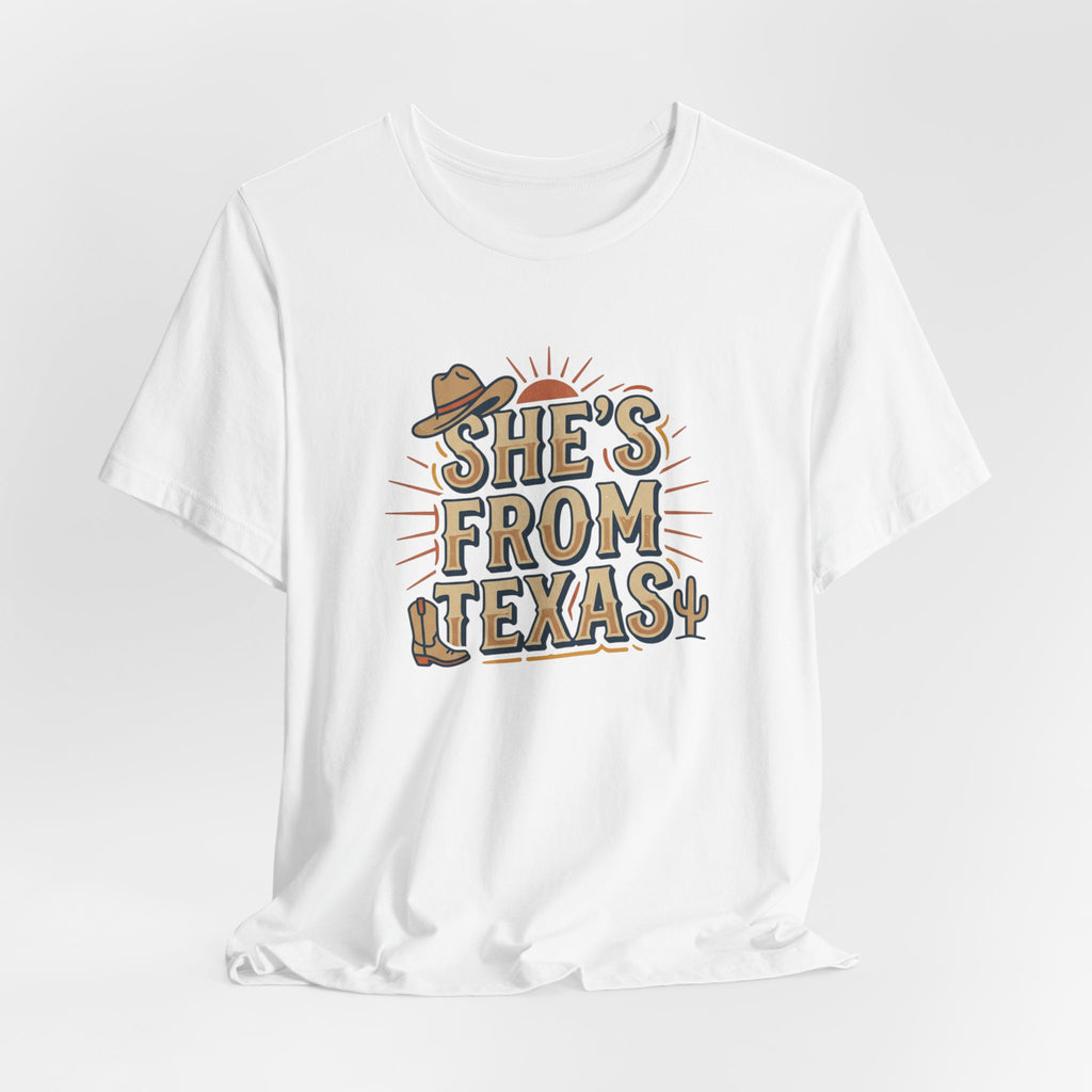 She’s From Texas T-Shirt | Lone Star, Cowgirl Southern Pride