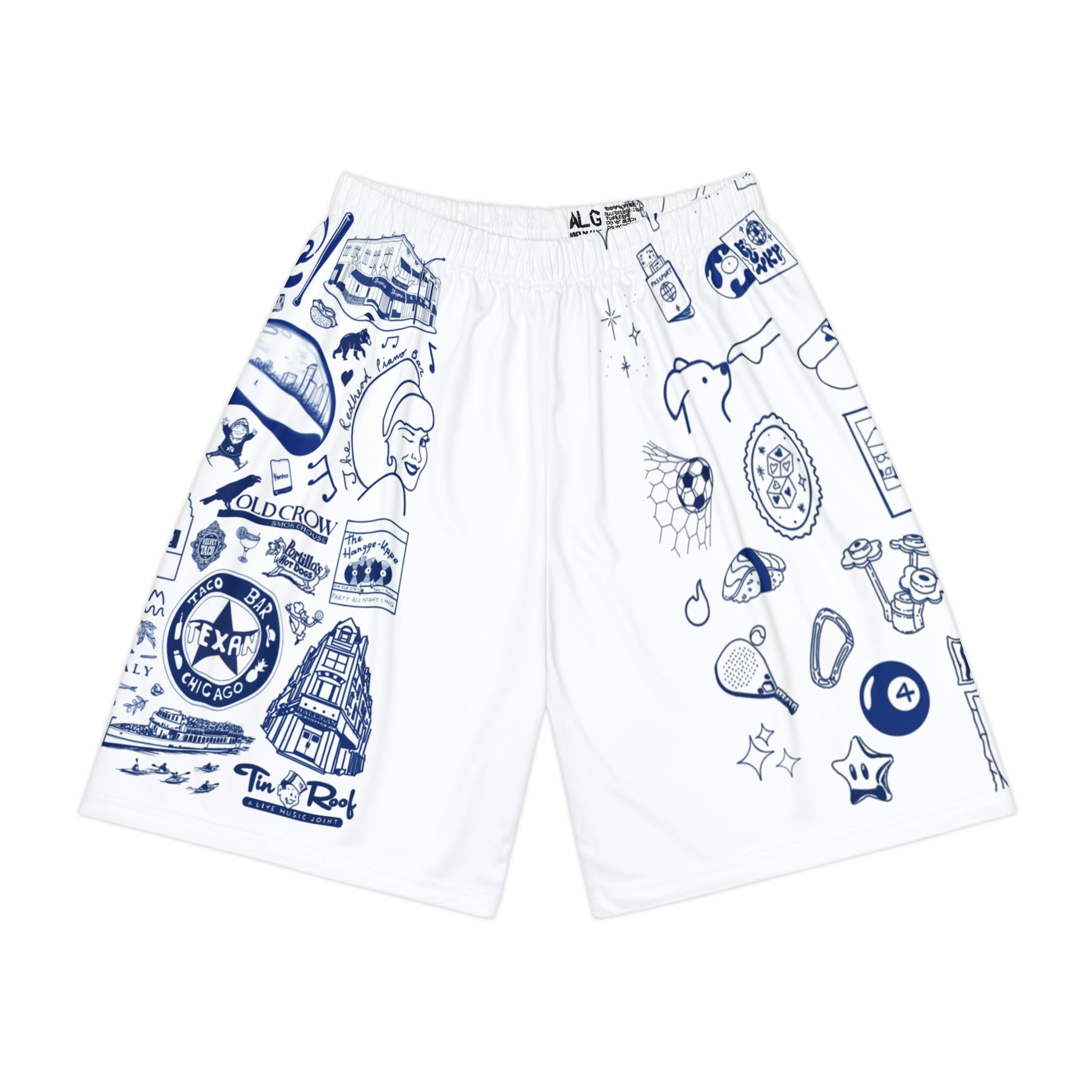 Graphic Shorts — Chicago Doodle Athletic Shorts