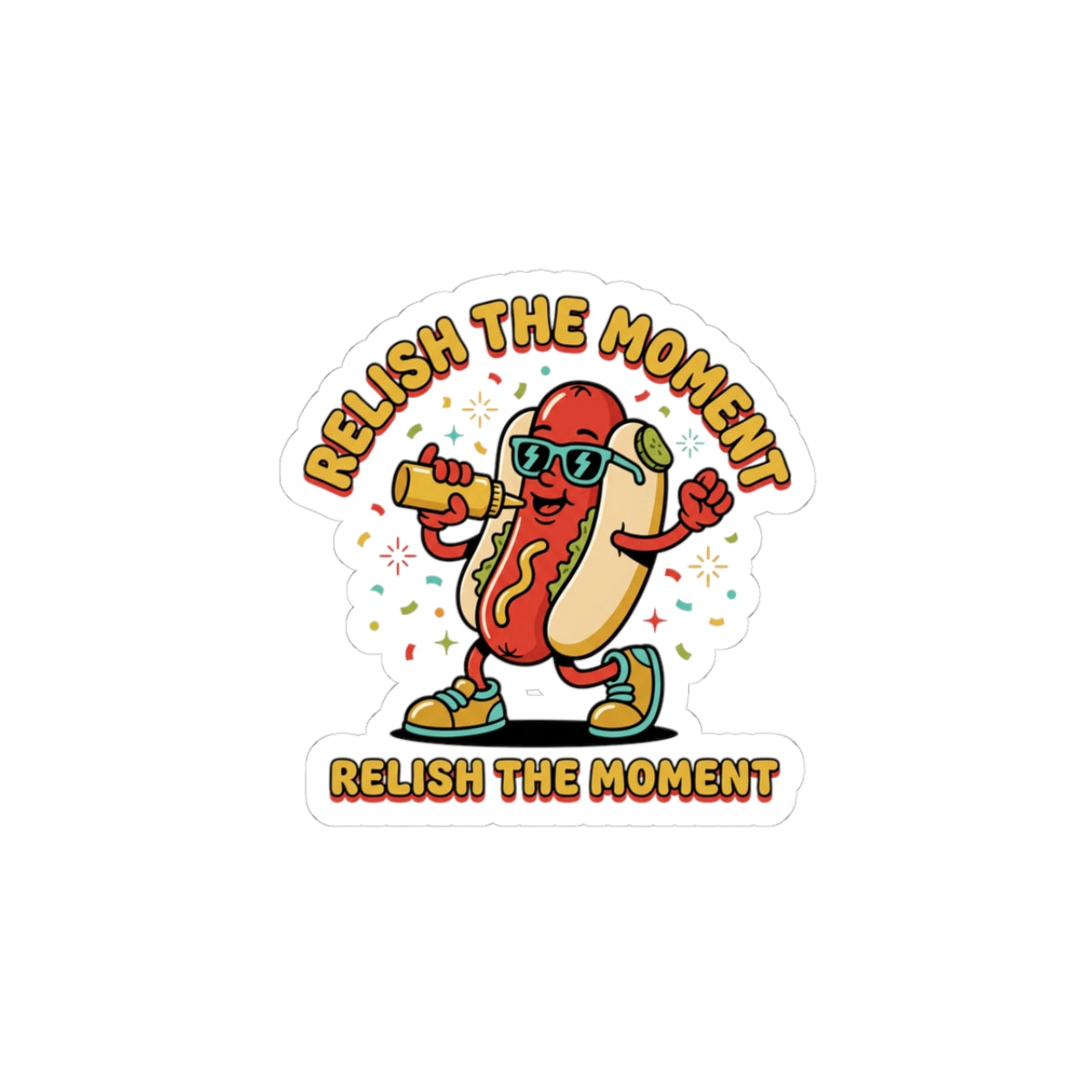 Relish the Moment Hot Dog Sticker | BBQ, Fourth of July, Patriotic